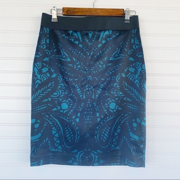 Express Dresses & Skirts - Express Green/Black midi Skirt New